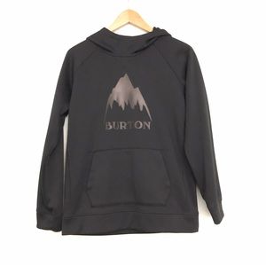 Burton Black Spell Out Hoodie Sweater  Hooded Pullover EUC Youth Kid's XL
